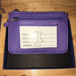 BNIB Royce Leather Purple RFID Blocking Wallet